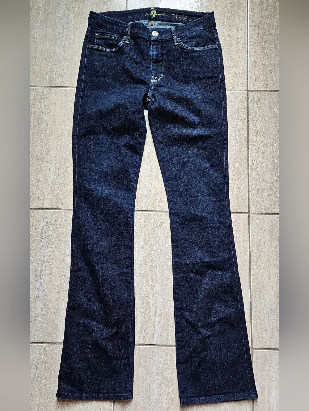 7 For All Mankind The Skinny Bootcut Dark Wash Jeans
